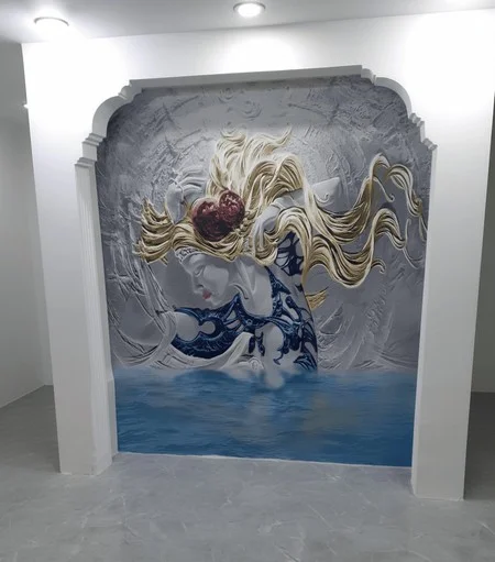 3D Tekstil Poster Duvar Kaplama Örneği - Gebze Duvar Kağıdı Ustası